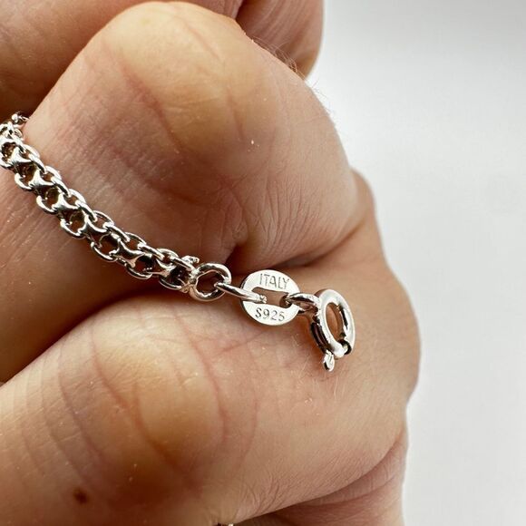 NWOT 7" Multi-gemstone bracelet in solid sterling silver! - Picture 9 of 14